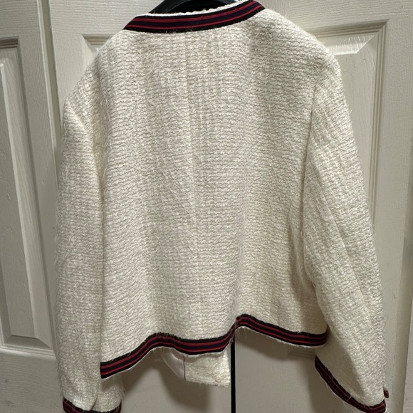 NWT J.Crew Collection Contrast-Trim Lady Jacket in Italian Tweed | Size: 20 - Picture 3 of 4